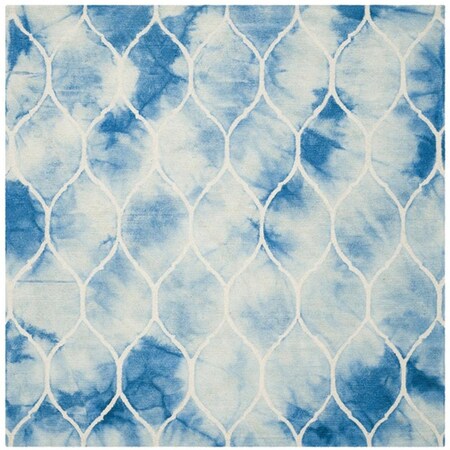 Safavieh 7 x 7 ft. Square Dip Dye Hand Tufted RugBlue & Ivory DDY685G-7SQ